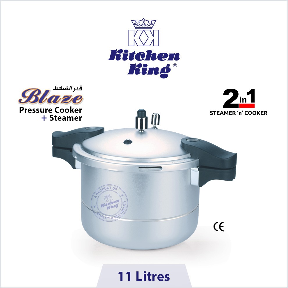 Pressure Cooker+Steamer (Blaze) – 11 Liters